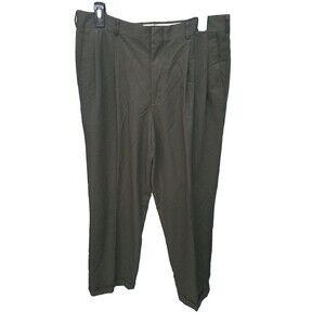 Slates Basic Mens Size 34x32 Gray Solid Dress Pants